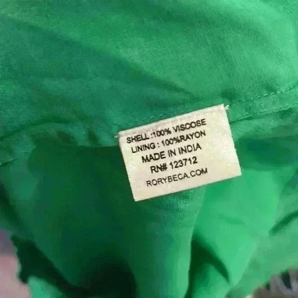 Rory Beca Haldi Beaded Dress size Small Kelly Green - Picture 13 of 16